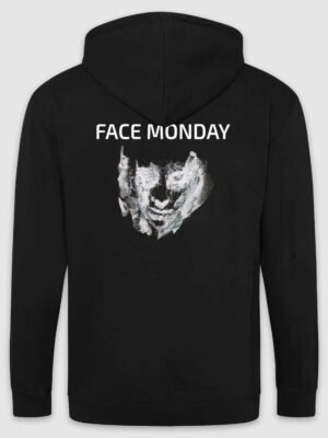 FACE MONDAY – Black Zip-hoodie