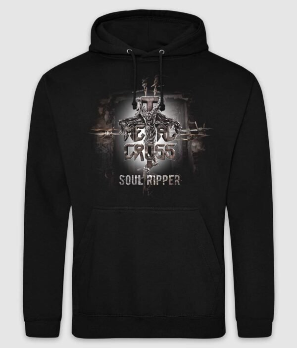 Metal Cross – Rust farvet tryk hoodie